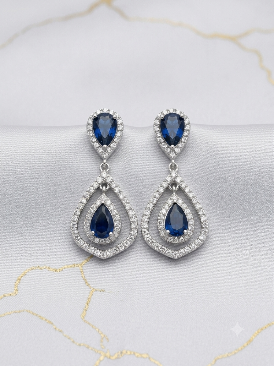 Sapphire & Diamond Pendant Necklace