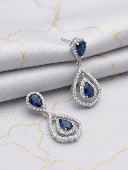 Sapphire & Diamond Pendant Necklace