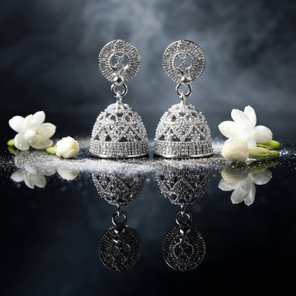 Silver Traditional Jhumka Earrings