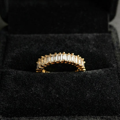 Gold Crystal Band Ring